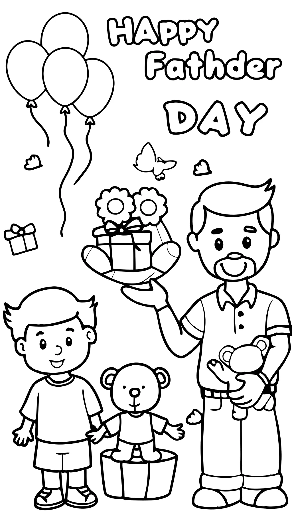 preschool fathers day coloring pages